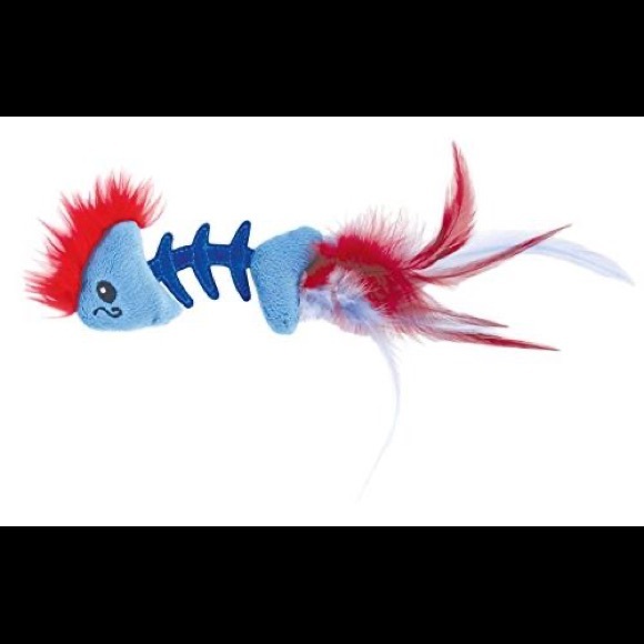 Petstages Cat Feather Fish Bone Toy